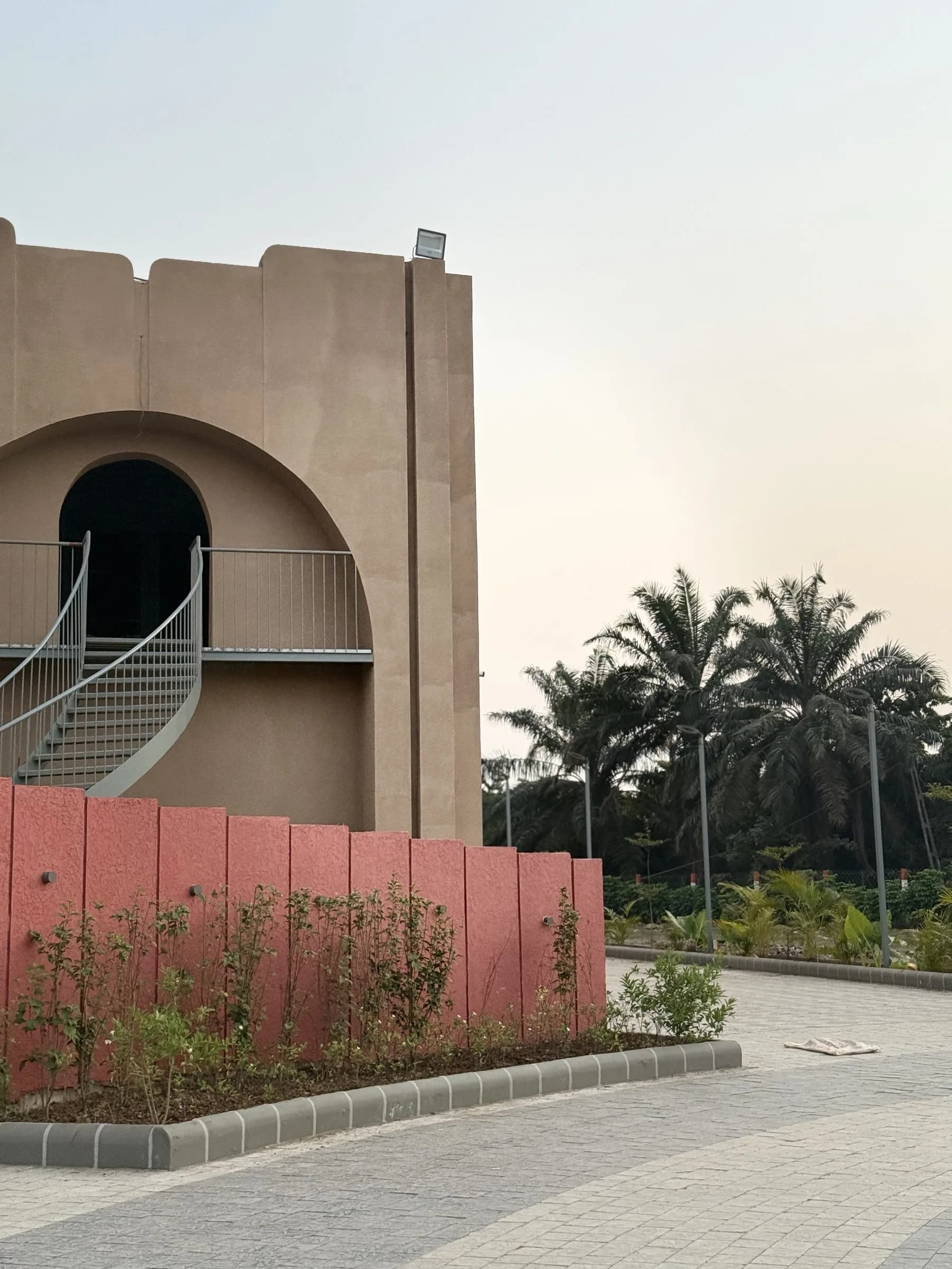 The entrance gate in daylight