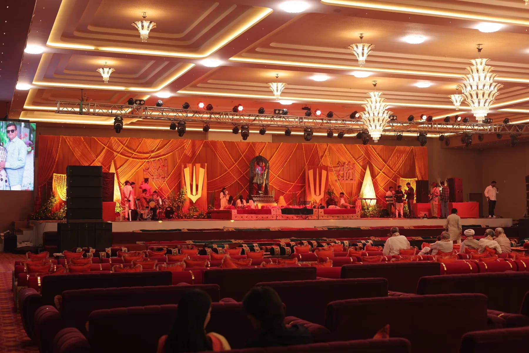 A live event underway on the hall stage